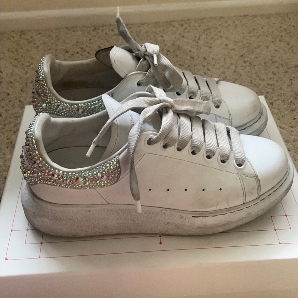 Alexander McQueen Oversize Crystal Embellished Sneakers